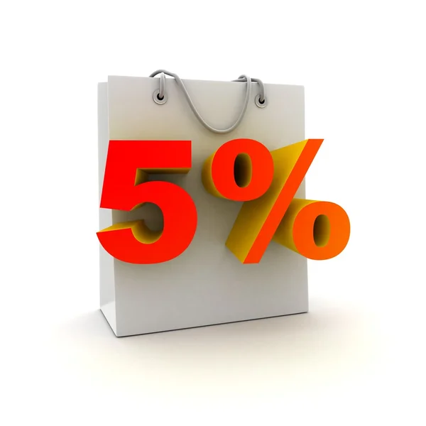Shop 5% — Stockfoto