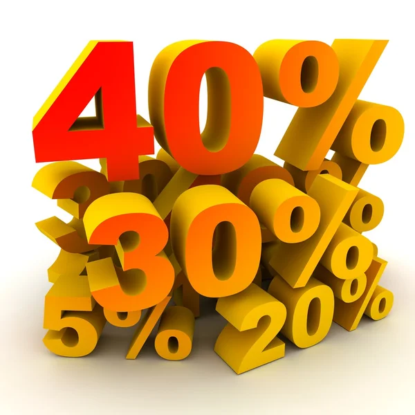 Percentagem 40 — Fotografia de Stock