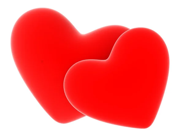 Czerwone serca — Zdjęcie stockowe
