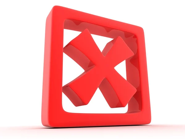Röd logga nr — Stockfoto