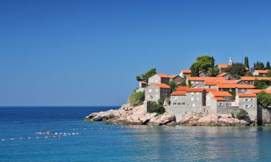 Clif of Sveti Stefan clipart