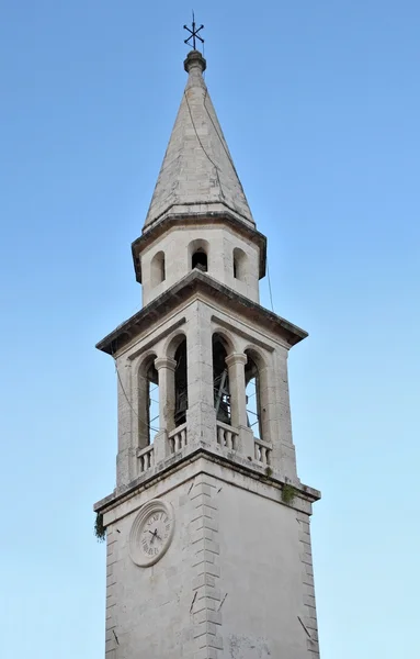 stock image Old Church tower in Budva