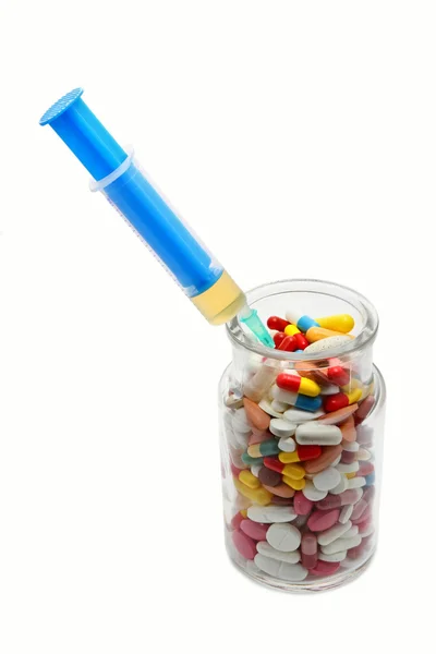 stock image Tablets with syringe