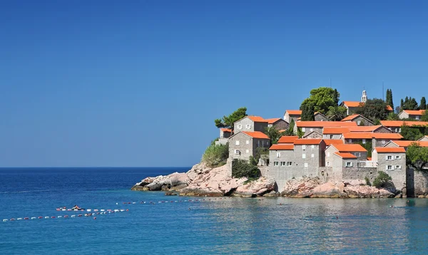 Clif of Sveti Stefan Stock Picture