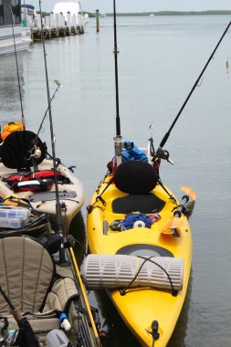 Kayaks in the backcountry clipart