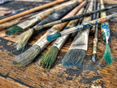 Painter's brushes clipart