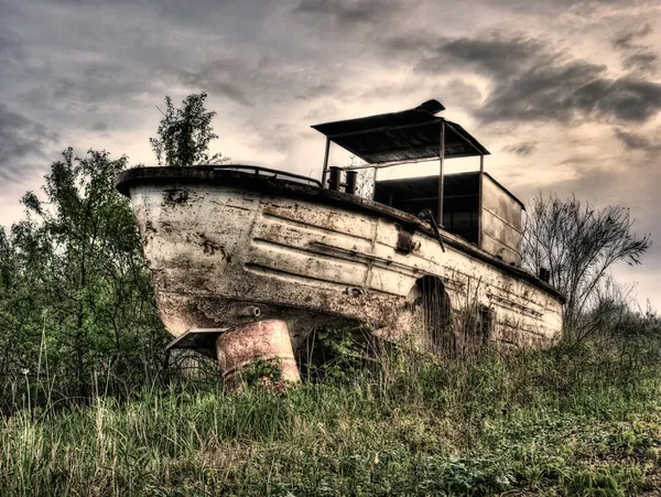 Eski nehir tekne — Stok fotoğraf