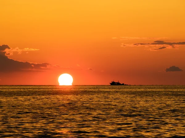 Fishing sunset — Stock Photo, Image