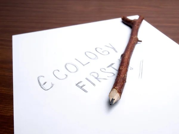 Ecologie eerste — Stockfoto