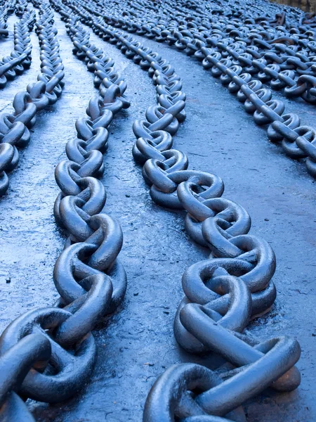 Modré řetězy — Stock fotografie