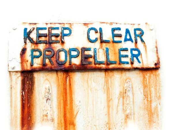 Keep clear propeller — Stock Photo, Image