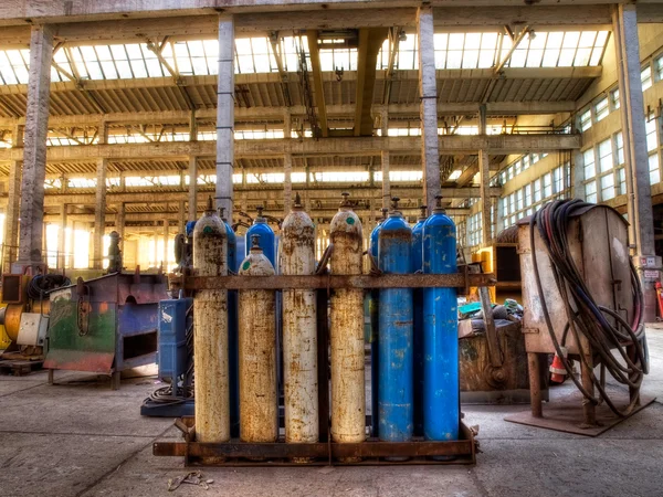Lahve na přepravu plynů — Stock fotografie