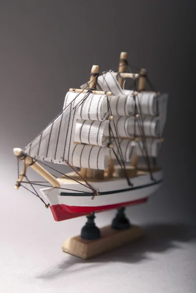 Stock image Wooden sailboat model