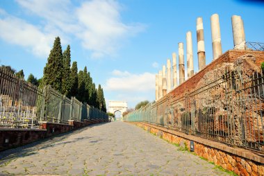 The entrance of the Roman Forum clipart