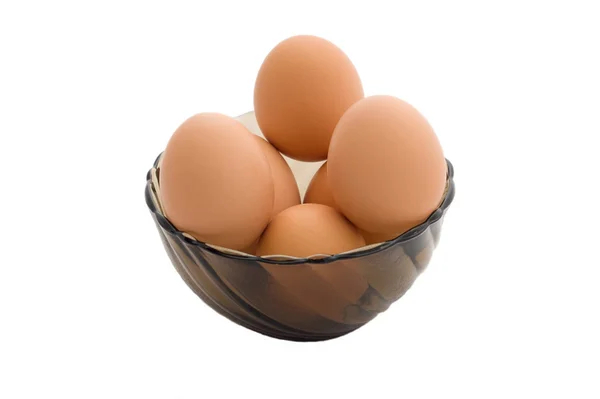 stock image Chicken eggs on vase
