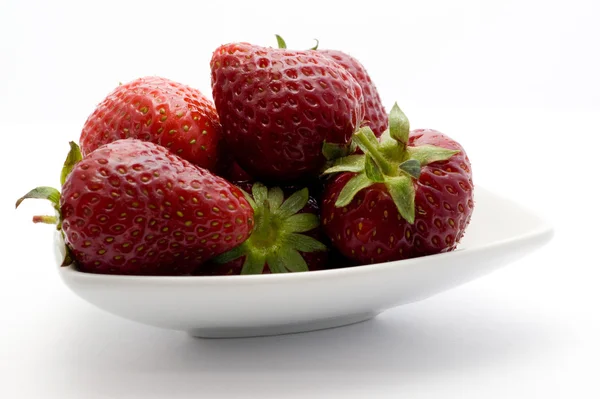 Strawberries on plate — Stock Photo, Image