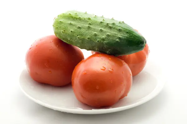 トマトとキュウリ — ストック写真