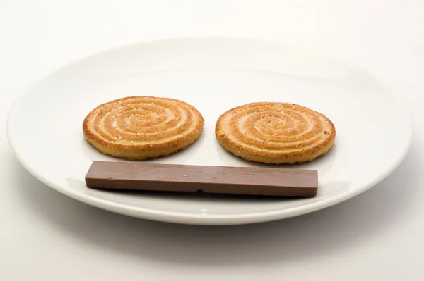 Çikolata ve bisküvi — Stok fotoğraf