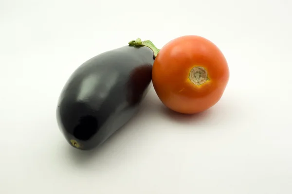 Tomate y berenjena — Foto de Stock