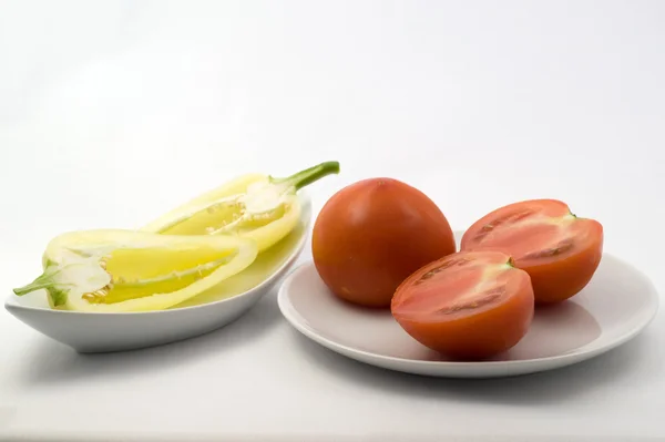 달콤한 고추와 토마토 — 스톡 사진