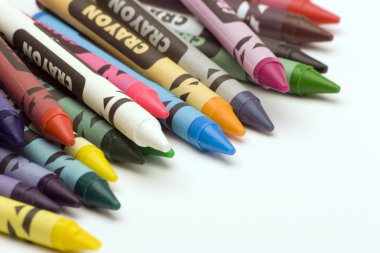 Multi coloured crayons clipart