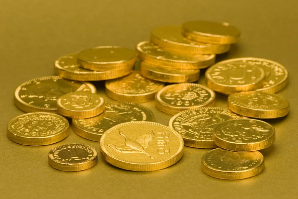 Stock image Gold Chocolate coins