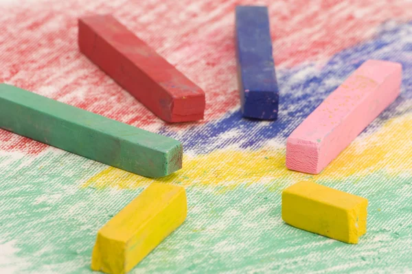 Multi coloured Chalks — Stock Photo, Image
