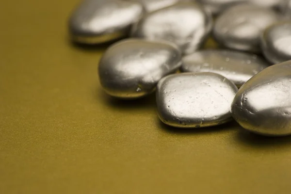 Silver pebbles — Stock Photo, Image