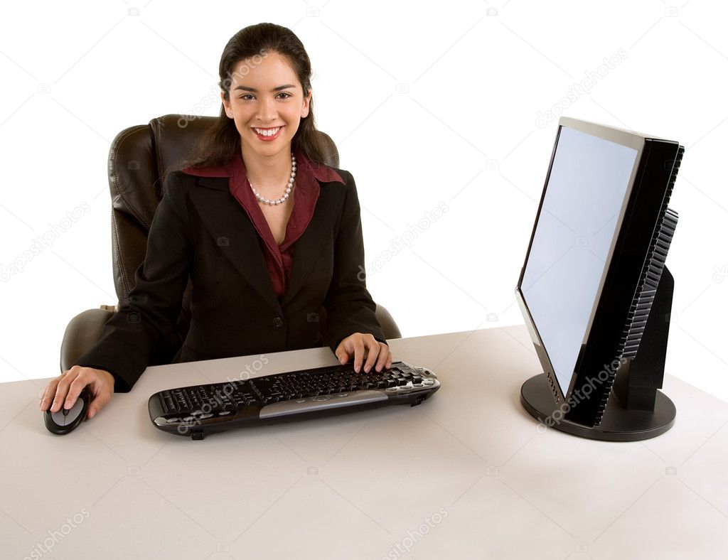 Businesswoman Sitting at her Desk