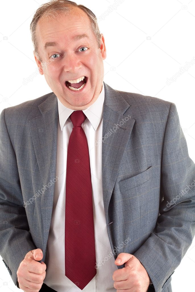 Businessman Happy about Something