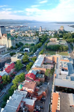 Elevated View of Quebec City, Canada clipart