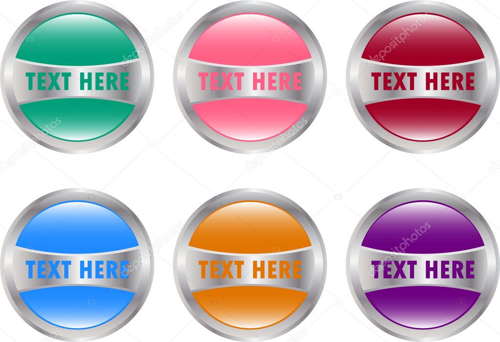 Glossy buttons with place for text