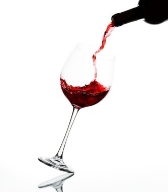 Pouring red wine clipart