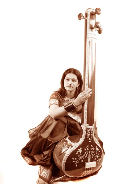 Klassisk indisk sångare — Stockfoto
