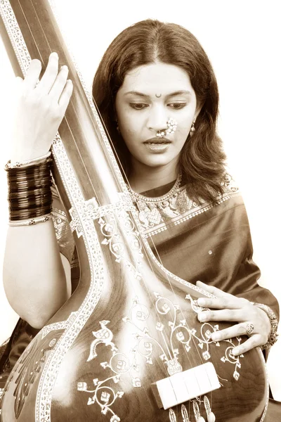 优雅的印度歌手 — 图库照片