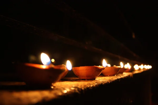 Линия ламп Дивали — стоковое фото