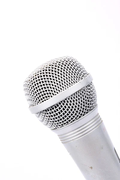 Mikrofon srebrny — Zdjęcie stockowe