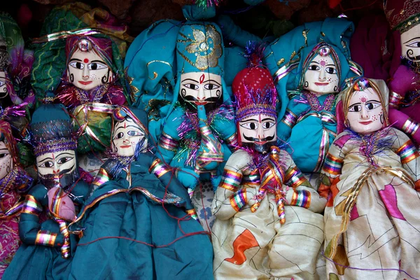 Poupées de marionnettes colorées — Photo