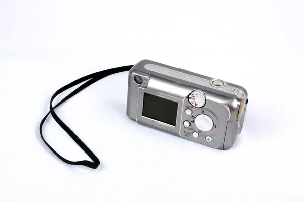 Silver Digital Camera — Stock Photo, Image