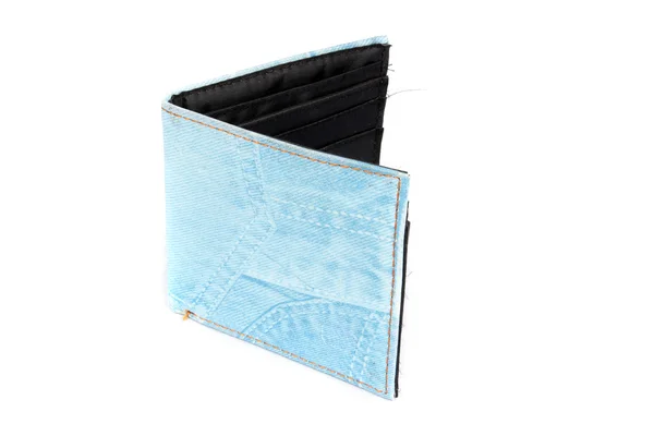青いデニム財布 — ストック写真