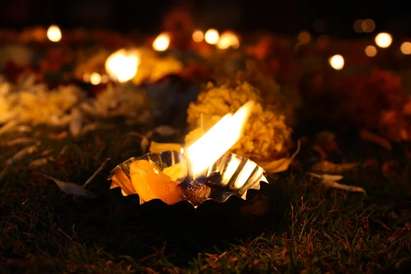 Blumen-Diwali-Lampe — Stockfoto