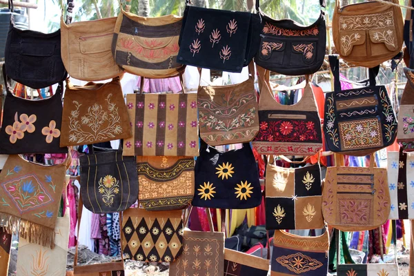 Tradiční indické kabelky — Stock fotografie