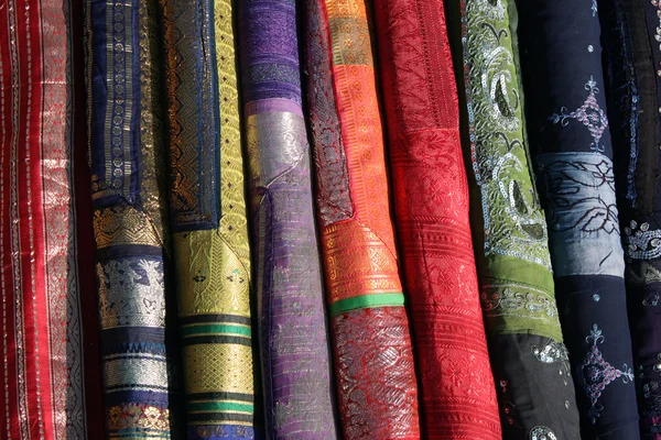 Tessuti tradizionali indiani — Foto Stock