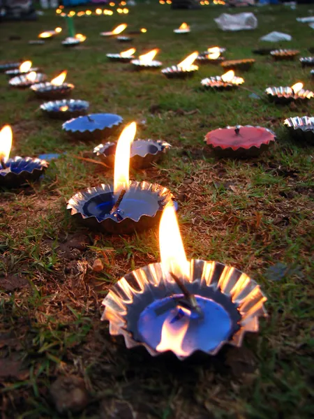 Lampes Diwali colorées — Photo