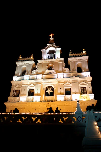 Goa kerk nachts — Stockfoto