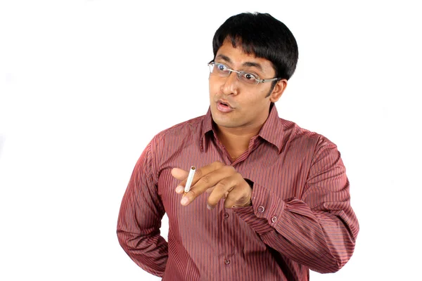 Indisk kille i ett argument — Stockfoto