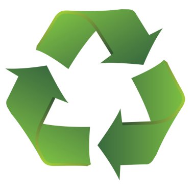 Recycle symbol with smooth fluid lines clipart