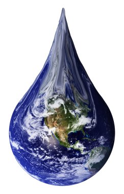 Earth as a teardrop clipart