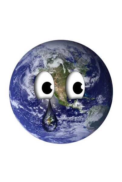 Earth with a teardrop — Stock Photo, Image