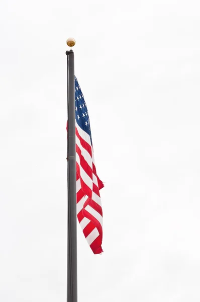Bandiera americana sul palo — Foto Stock